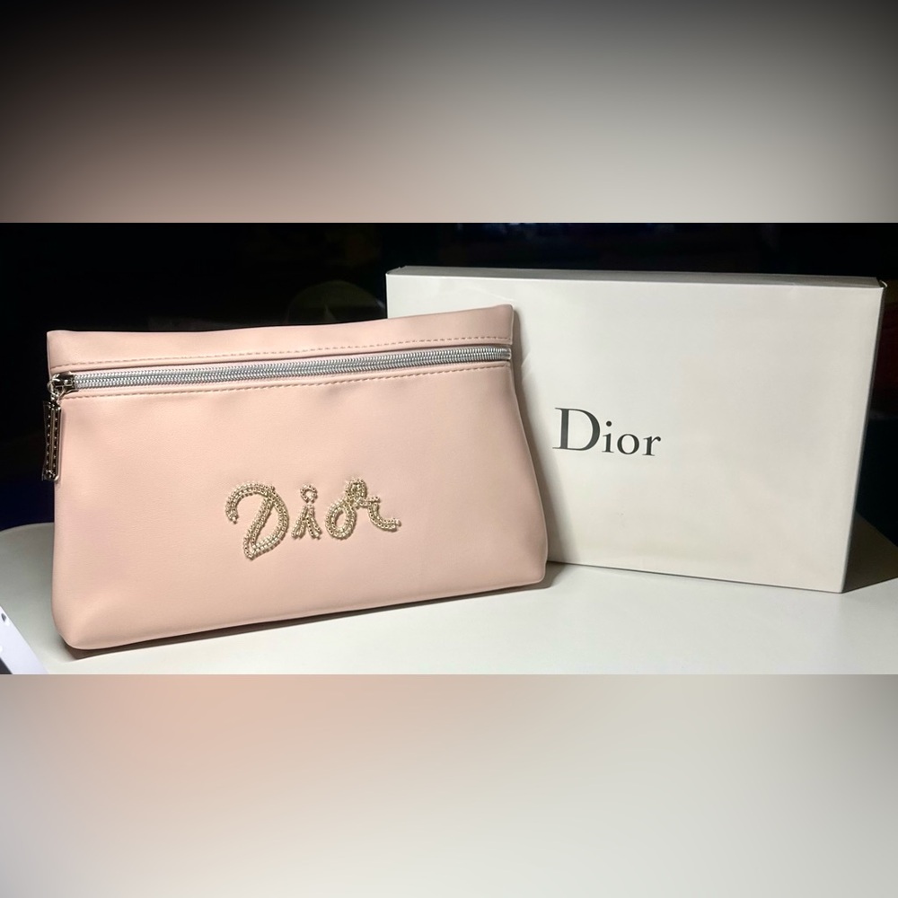 Dior Blush Pink Cosmetic/Makeup Bag Pouch GWP NWB